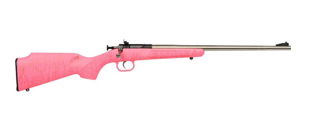 Rifles Long Guns Keystone Sporting Arms Crickett 22LR CRICKETT 22LR SS PINK/GOLD WEB • PINK/GOLD WEBBING STOCK • Model: Crickett